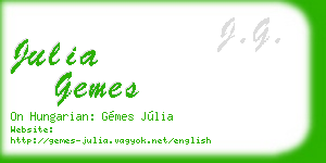 julia gemes business card